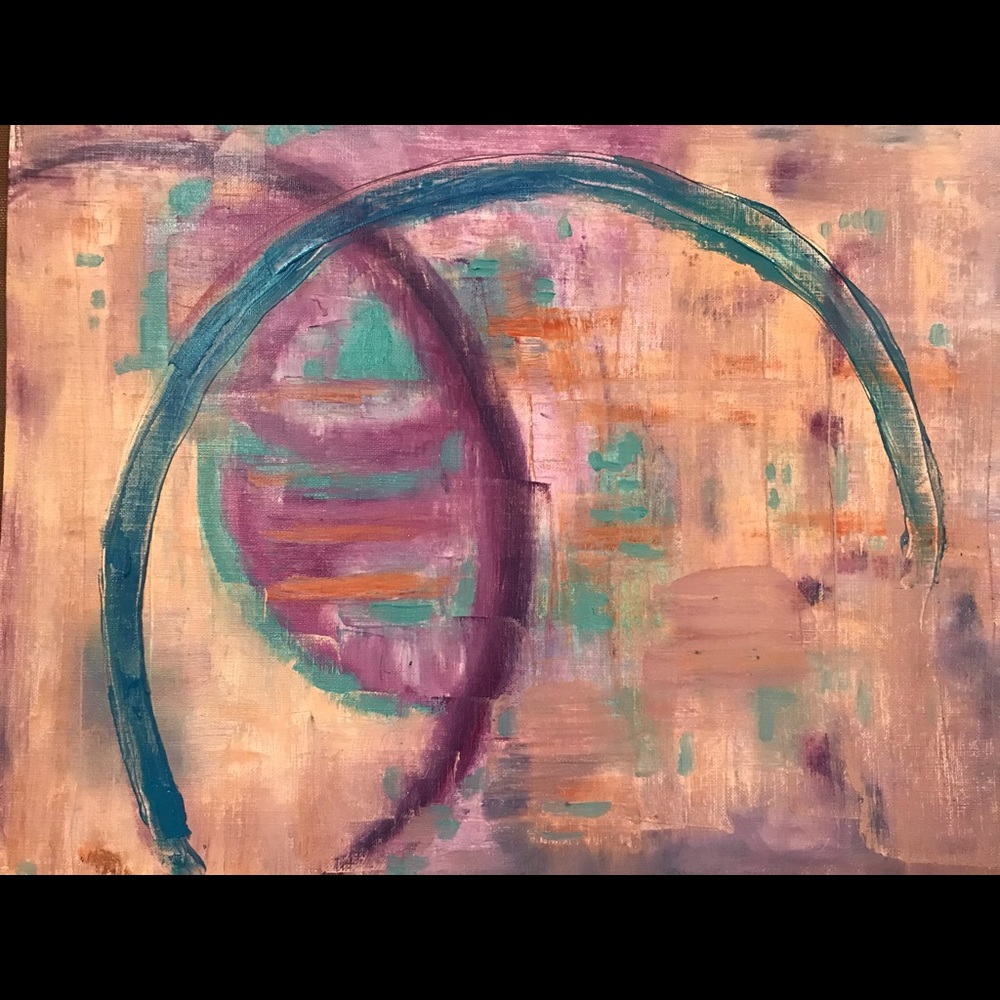 “Intersecting” oil painting on paper